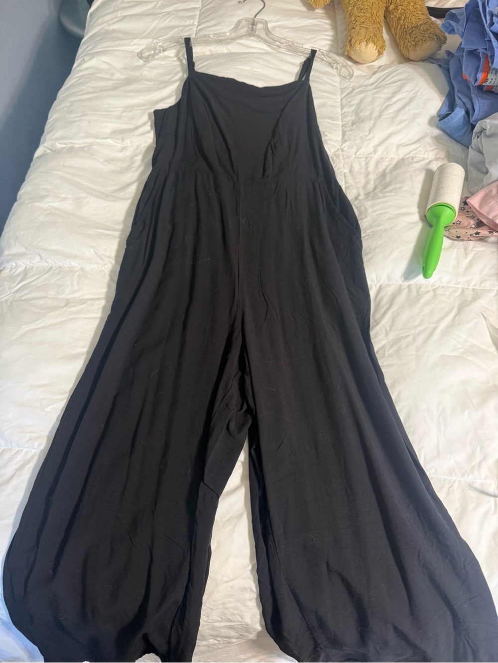 Old Navy Black Wide-Leg Spaghetti-Strap Jumpsuit
